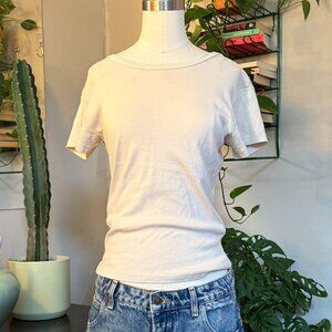 LA apparel cream baby rib tee